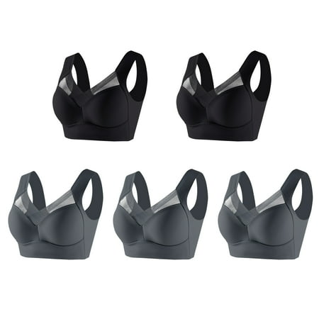DondPO Bras for Women Sticky Adhesive Vanity Panel Clothing Adhesive Bra Yoga Crop Vest Bras Anti Sagging Back Support Bras Materni Grey Wireless Bra Seamless Bras Black 3XL Clearance