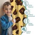 thumbnail image 3 of Blackout Kids Curtains,Yellow and Brown Of Leopard Print Childrens Insulated Curtains Set Of 2,Bedroom Essentials,Toddler Room Decor 42"x54", 3 of 5