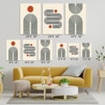 thumbnail image 2 of Abstract Rainbow Sun Illustrations Wall Decor Trendy Mid Century Art Modern Wall Decor for Bedroom Boho Home Decor Geometric Wall Art Deocr Scandinavian Minimalist Art Office Wall Decor 12"x16", 2 of 6