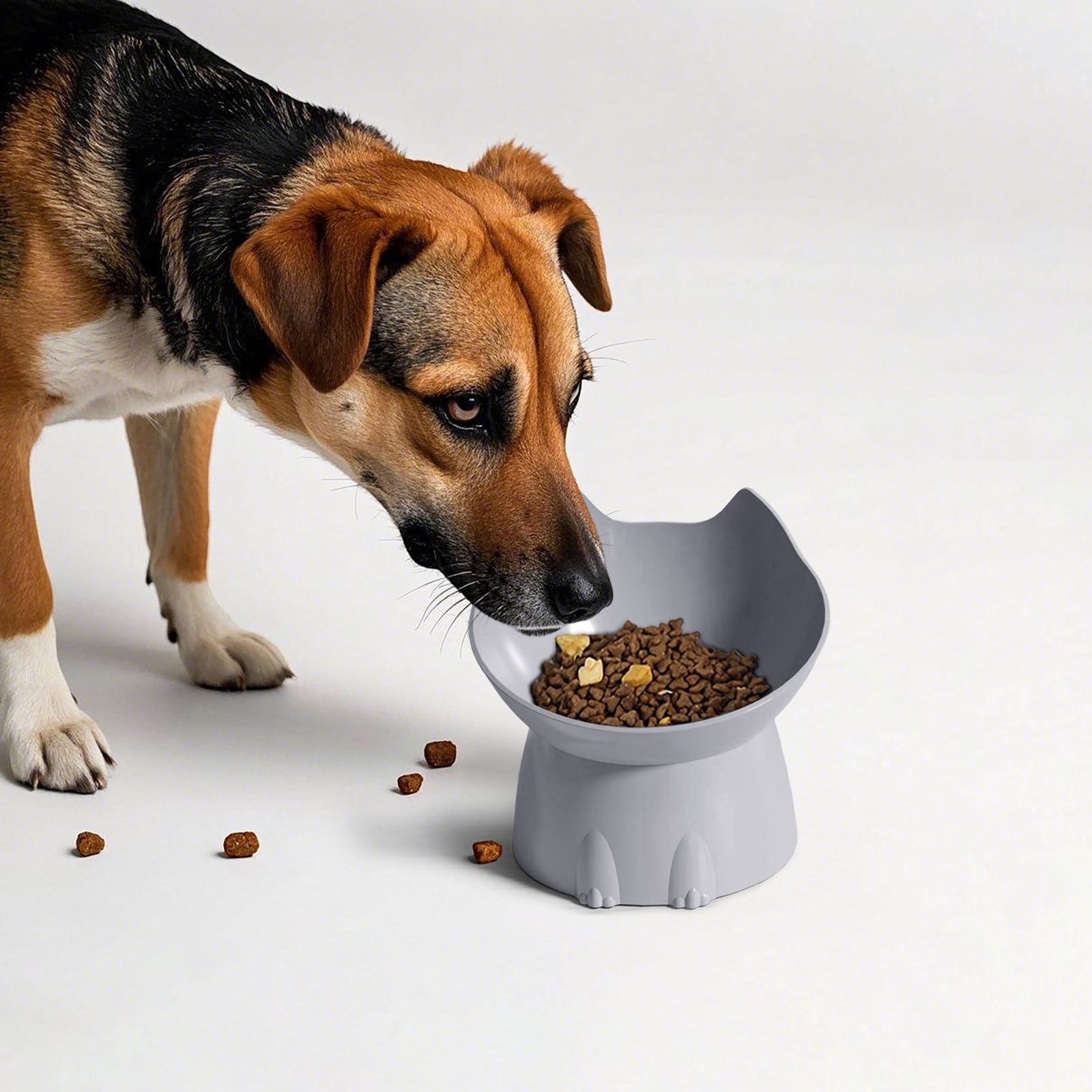 2pcs Tilted Elevated Cat Food Bowl - Cat Bowls Whisker Friendly Anti Vomiting Slanted Feeding Bowls Cute Shallow Bowl A