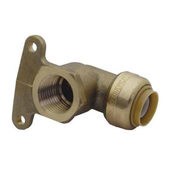 SharkBite 1/2 in. Push x 1/2 in. Dia. FPT Brass High Ear Elbow