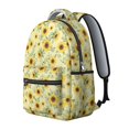 thumbnail image 2 of Sunflower and Leaf Yellow Pattern Backpack for School, Cute School Bag with Adjustable Shoulder Straps and Padded Back, 15.3"x11"x7.1", 2 of 4