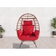 thumbnail image 2 of KOSSMAI Wicker Fabric Upholstered Patio Egg Chair, 2 of 5