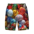 thumbnail image 4 of Lsque Mens Swim Trunks Easter Eggs Pattern - Bathing Suit Compression Liner - Beach Swim Shorts Swimwear - (S-3XL) - Stretch Quick Dry -X-Large, 4 of 9