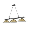 thumbnail image 5 of Z-Lite Cordon 3 Light Billiard, Steel Frame, Rubbed Brass Shade Color, 5 of 8