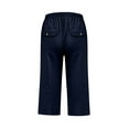 thumbnail image 6 of LADIGASU Women's Summer Casual Loose With Pockets Drawstring Elastic Waist Pants Short Pants, 6 of 6