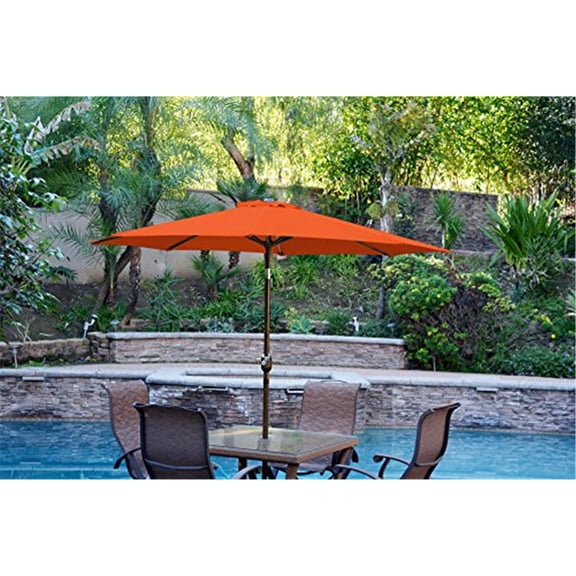 Patio Umbrella with Tilt & Crank - Outdoor Market Umbrella - Aluminum Pole - Durable Shade