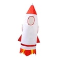 thumbnail image 4 of Disfraz infantil de Halloween con temática de cohete para niños y niñas de 7 a 10 años, rojo y, 4 of 8
