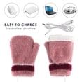 thumbnail image 3 of Sanbonepd Laptop Women USB Heated Mitten Winter Warm Knit Gloves, 3 of 4