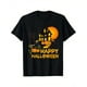 thumbnail image 1 of Men's, Women'S & Kids' Happy Halloween T-Shirts - Spooky Haunted House & Jack-O-Lantern Print with Bats & Cobwebs - Black Crew Neck Short Sleeve Casual Shirts for Parties, Trick--Treat, O, 1 of 6