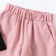 thumbnail image 5 of GYRATEDREAM Girls' 2 Piece Outfits Casual Short Sleeve Round Neck Pullover Tee Shirt and Pocket Cargo Pants Trendy Clothing Sets for 2-3Y Pink, 5 of 8