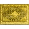 thumbnail image 1 of Ahgly Company Machine Washable Indoor Rectangle Persian Yellow Traditional Area Rugs, 8' x 12', 1 of 4