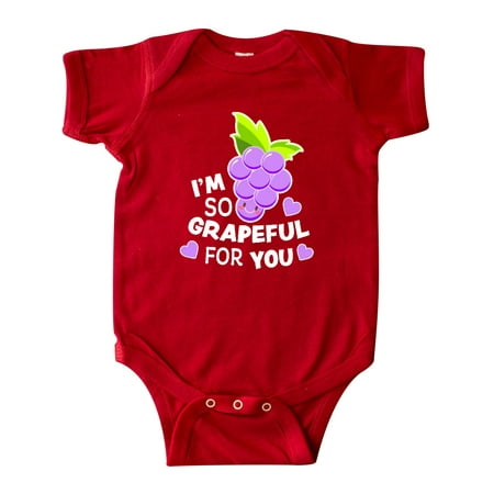 

Inktastic Im So Grapeful For You with Cute Grapes Gift Baby Boy or Baby Girl Bodysuit