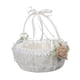 thumbnail image 3 of Cesta de Boda Cesta de Niña de Flores Hermosa Cesta de Flores Pequeña Portátil Pajarita de para Ocasiones Especiales Cumpleaños Mar Rosa, 3 of 8