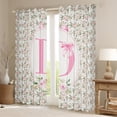 thumbnail image 2 of Castle Fairy Monogrammed Letter D Blackout Curtains Set of 2 (52x84 Each) for Teens Boys Girls,Kawaii Bow Window Curtains,Chic Flower Rose Curtains and Drapes,Super Cozy Room Decor, 2 of 6