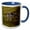 Blue/White, variant on 3drose, North American River Otter., 11oz Mug