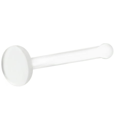 Clear Gem Nose Stud - 20g Bioflex Clear Nose Stud 2 mm Top Retainer, Metal Free, Allergy Free