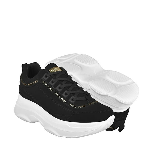 TENIS CASUALES PARA DAMA MISS PINK 182078 NEGRO Miss Pink 182078