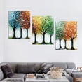 thumbnail image 4 of Colorful Abstract Trees Triptych Unframed Canvas Painting 12x16 Inches - Living Room Bedroom Wall Art Decor - Modern Unframed Style Print Painting (No Frame), 4 of 6