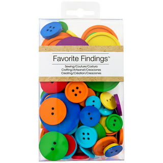 Favorite Findings Value Carnival Assorted Size Sew Thru Buttons, 31/2 Ounces