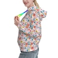 thumbnail image 2 of Lsque Floral Ditsy Pattern Casual Women's Hoodie,Hooded Sweatshirt with Kangaroo Pocket,Pullover Hoodie with Eye-catching Drawstrings-Large, 2 of 7