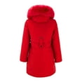 thumbnail image 5 of Tiqkatyck Trench Coat on Sale, Women's Winter Jacket Hooded Coat Parka Outdoor Long Coat Regular Fit Windproof Warm Streetwear Casual Jacket Winter Coats for Women, Pea Coats for Women Red XXXXXL, 5 of 7