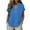 ❧381-Blue, variant on Women's Solid Linen Button Top - Casual Blouse for Everyday Style