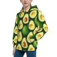 thumbnail image 2 of KLL Unisex Kids Boys Girls Hooded Pocket Pullover Hoodies-Avocado, 2 of 5