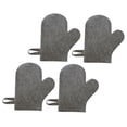 thumbnail image 4 of OULII 4 Pcs Gants de Bain Exfoliants Gris Feutre pour Yoga Chaud, 4 of 8