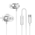 thumbnail image 4 of COM1950s Metal In-Ear Flat Port Headphones Type-C Plug Heavy Bass, 4 of 9
