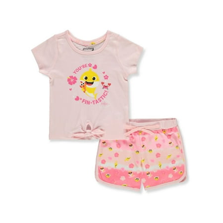

Baby Shark Girls 2-Piece Brooklyn Shorts Set Outfit - pink/multi 4t (Toddler)