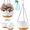 White, variant on Diigabo 3-Pack Self-Watering Hanging Planters with Drainage Hole, 8.3" Multi-Color Flower Pots with Chains & Hooks for Indoor Outdoor Balcony Garden Patio Décor(Multi-color)