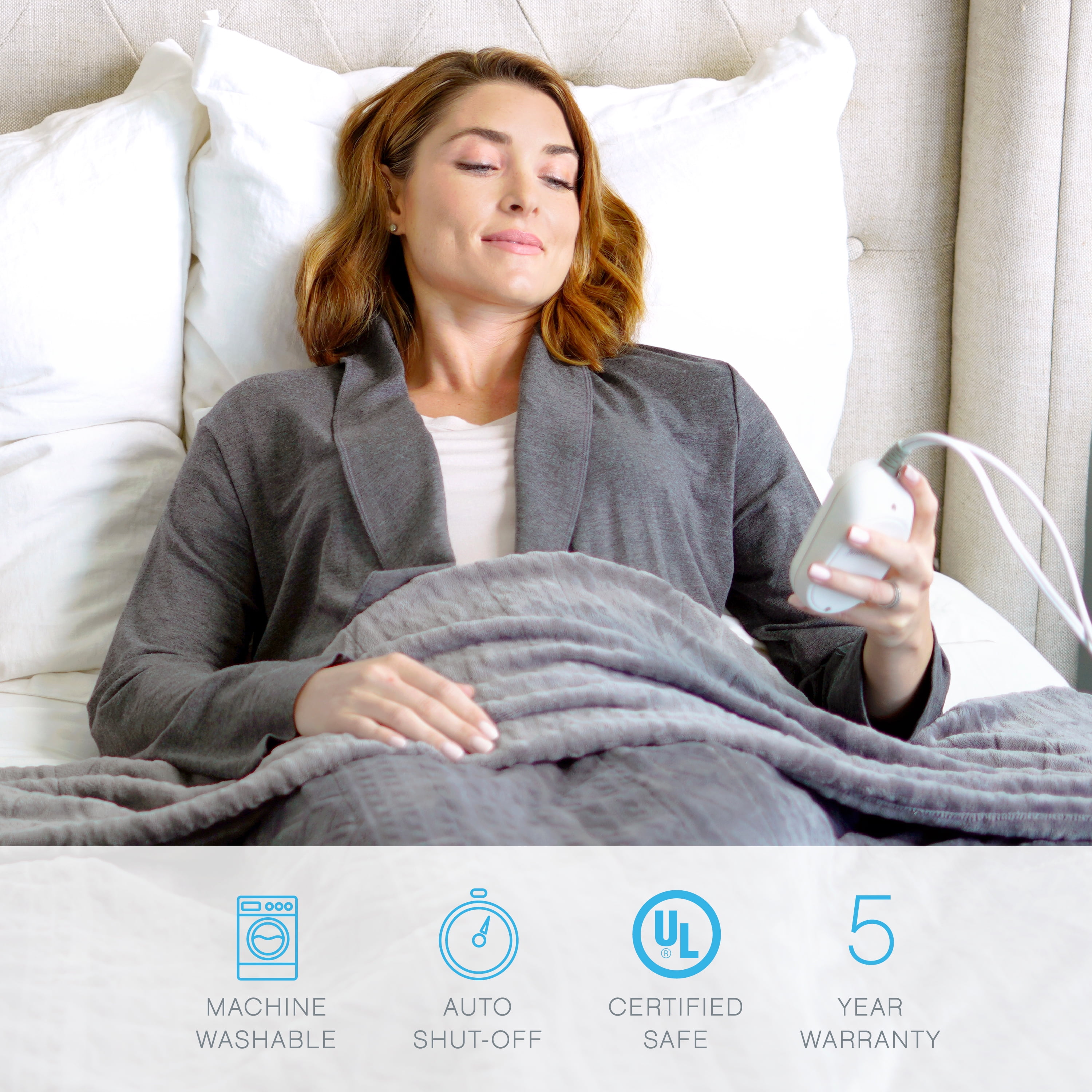 Pure enrichment purerelief plush heated throw new arrivals