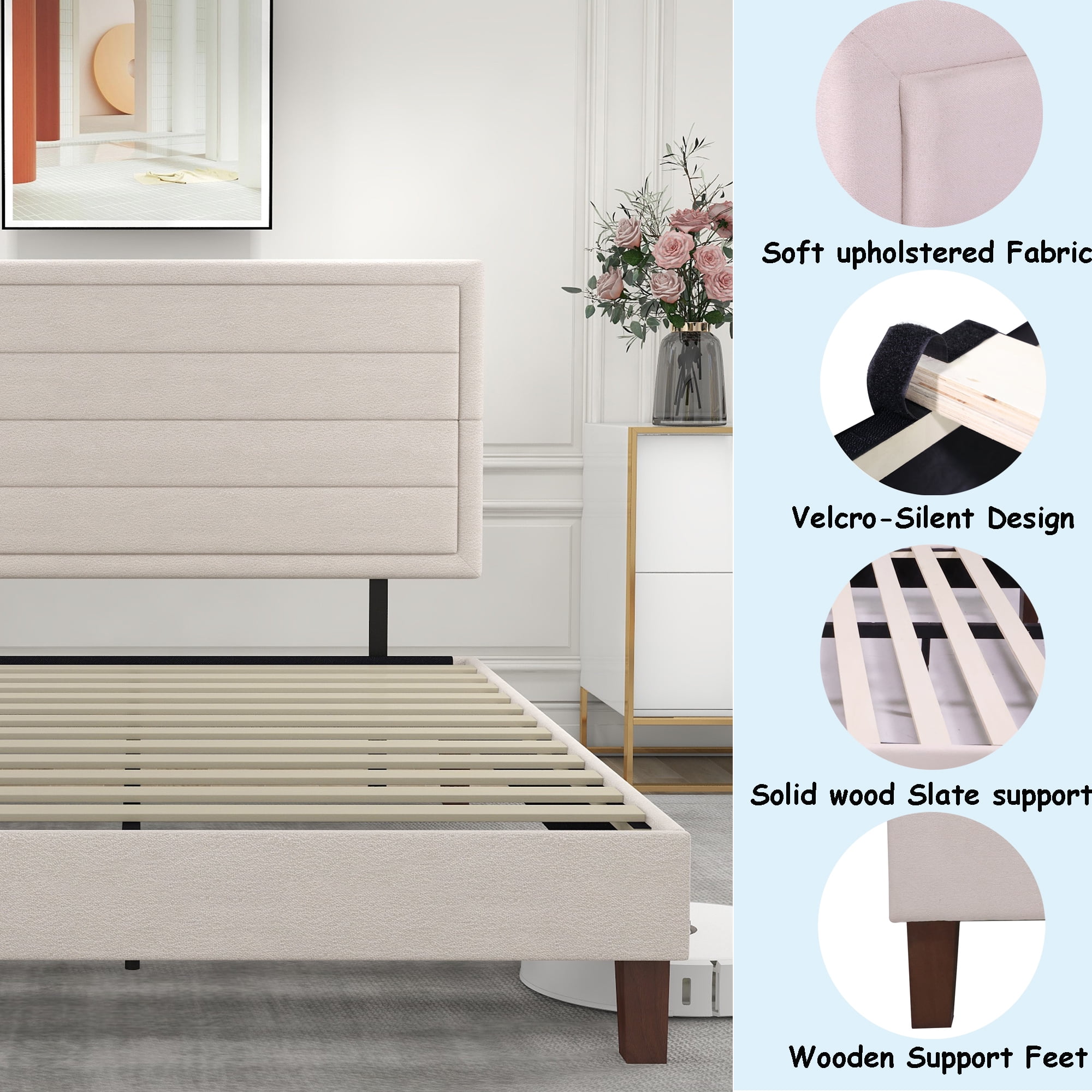 Silent platform bed frame deals