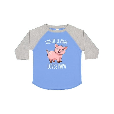 

Inktastic This Little Piggy Loves Papa- cute Gift Toddler Boy or Toddler Girl T-Shirt