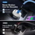 thumbnail image 3 of Bioonis Compatible for iPhone Car Charger, 38W Dual Port USB C Car Charger Adapter+6FT USB C to Light-ning Cable & Light-ning Cable, Type C Car Cigarette Lighter Compatible with iPhone, Samsung(Blue), 3 of 7