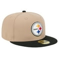 thumbnail image 3 of Men's New Era Tan Pittsburgh Steelers   Logo Main 59FIFTY Fitted Hat, 3 of 6
