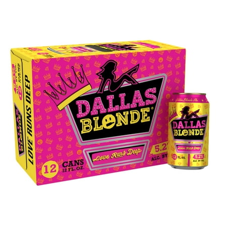 Deep Ellum Brewing Dallas Blonde Ale Craft Beer, 12 fl oz, 12 Pack Cans, 5.2% ABV