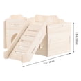 thumbnail image 5 of Wooden Hamster Bed and Hideout Houses with Accessories for Small Animals - Guinea Pig, Gerbil, and Cage Toys, 5 of 6