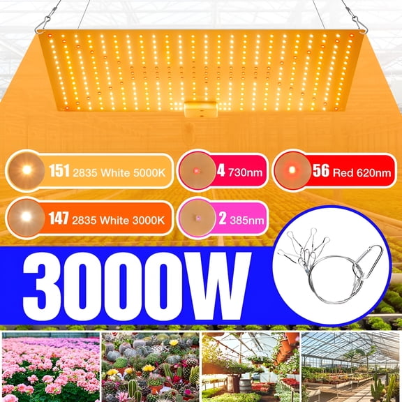 HIBIBUD LED Grow Light Full Spectrum 2000W/3000W Plant Growth Light for Indoor Veg Bloom