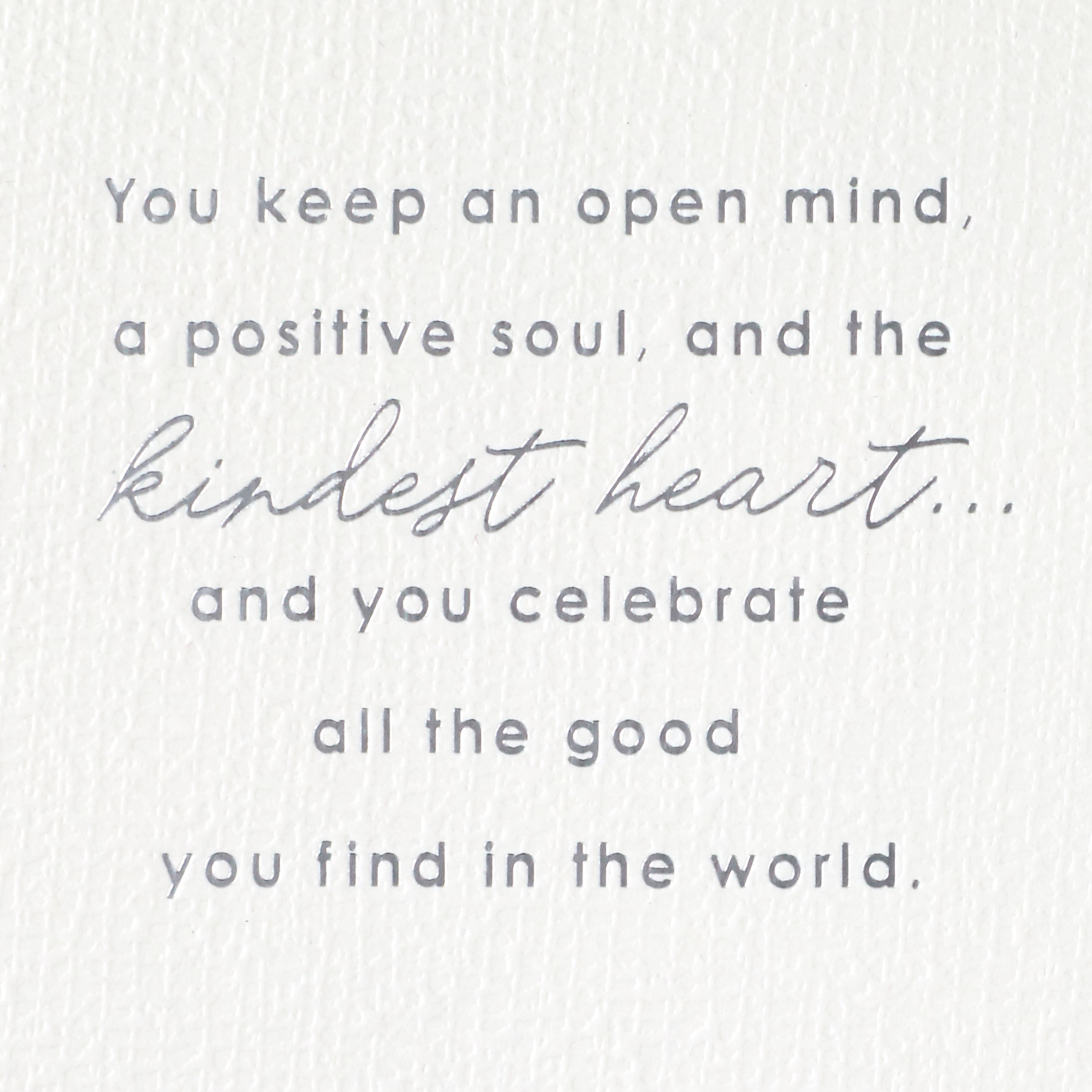 Hallmark Birthday Card for Wife (Open Mind, Positive Soul and Kind Heart)