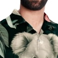 thumbnail image 5 of Koala Men's Casual Poplin Button Down Short Sleeve Hawaiian Beach Shirt, 5 of 6