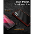 thumbnail image 3 of CaseBorne R Series Case for Samsung [Galaxy S22 Ultra 5G] Aluminum Frame Aramid Fiber Kevlar Backplate - Red, 3 of 6