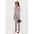thumbnail image 2 of Women's Striped Fold Over Flare Pants, 2 of 4
