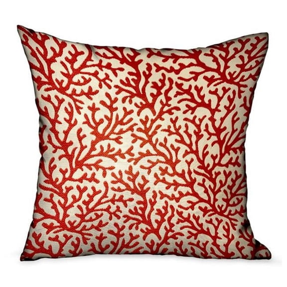 20 x 20 in. Sweet Trinidad Red Floral Luxury Throw Pillow