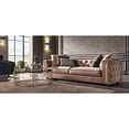thumbnail image 2 of Enza Home Sirona Contemporary Wood & Fabric Sofa in Dark Taupe Brown, 2 of 7