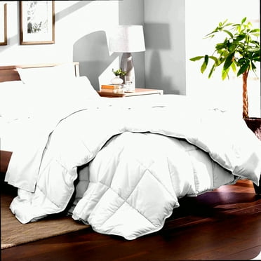 All Season California King Comforter - UltraSoft Microfiber Bedding for Maximum Warmth and Comfort in White