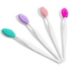 4-Pack Facial Pore Cleansing Brush, Silicone Nose and Lip Exfoliator Brushes, Double-Sided Exfoliating Face Scrubber Tool