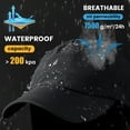 thumbnail image 3 of Mens Waterproof Baseball Cap Womens Rain Hat Foldable Outdoor Running Sun Fishing hat, 3 of 6