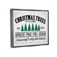 thumbnail image 3 of Stupell Industries Christmas Trees Vintage Sign Graphic Art Luster Gray Floating Framed Canvas Print Wall Art, Design by Lettered and Lined, 3 of 6